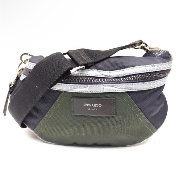 Jimmy Choo Handbags - Jimmy Choo tri color bum bag EUC nylon and leather unisex L-XL
